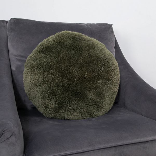 Talia Round Cushion - Khaki